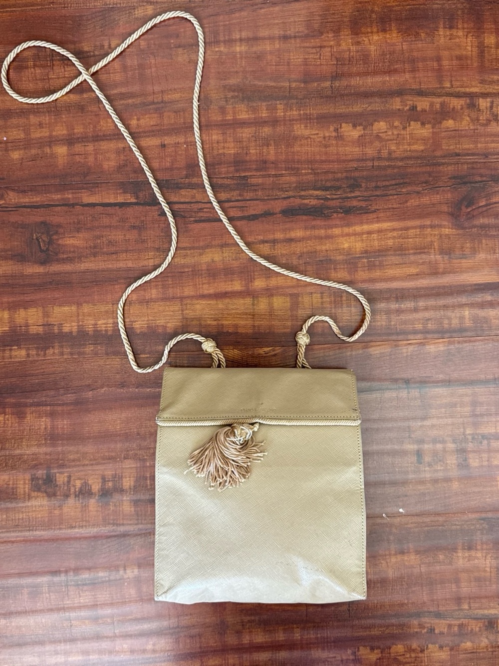 Authentic vintage Prada saffiano leather bag box included